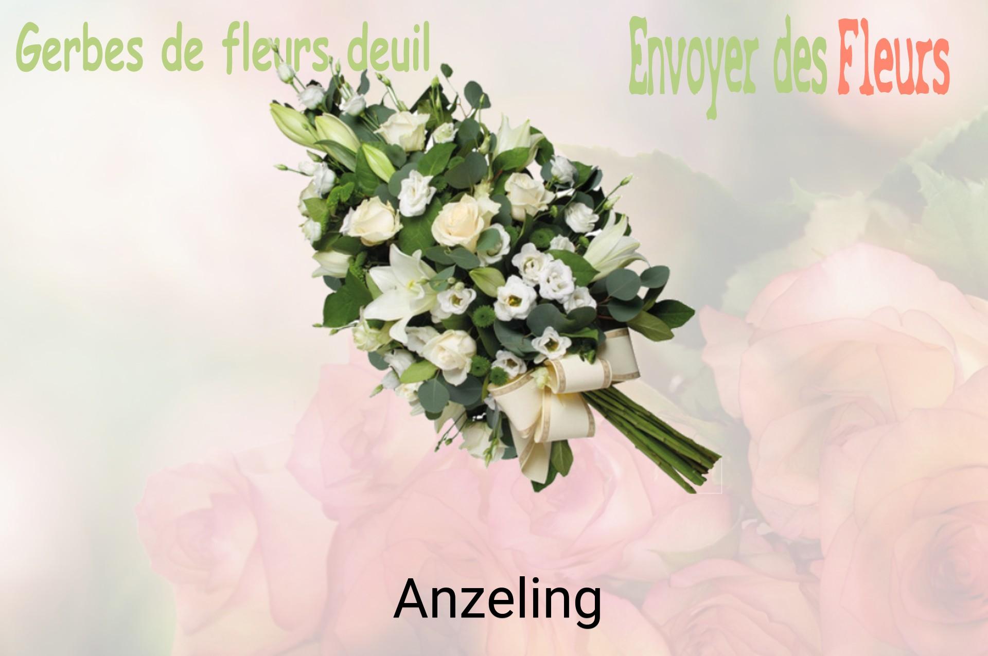 Gerbe de fleurs de deuil livrée à Anzeling